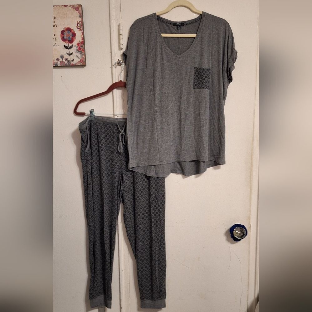 Gray ALFANI Women's Sleepwear pajama lounge Set